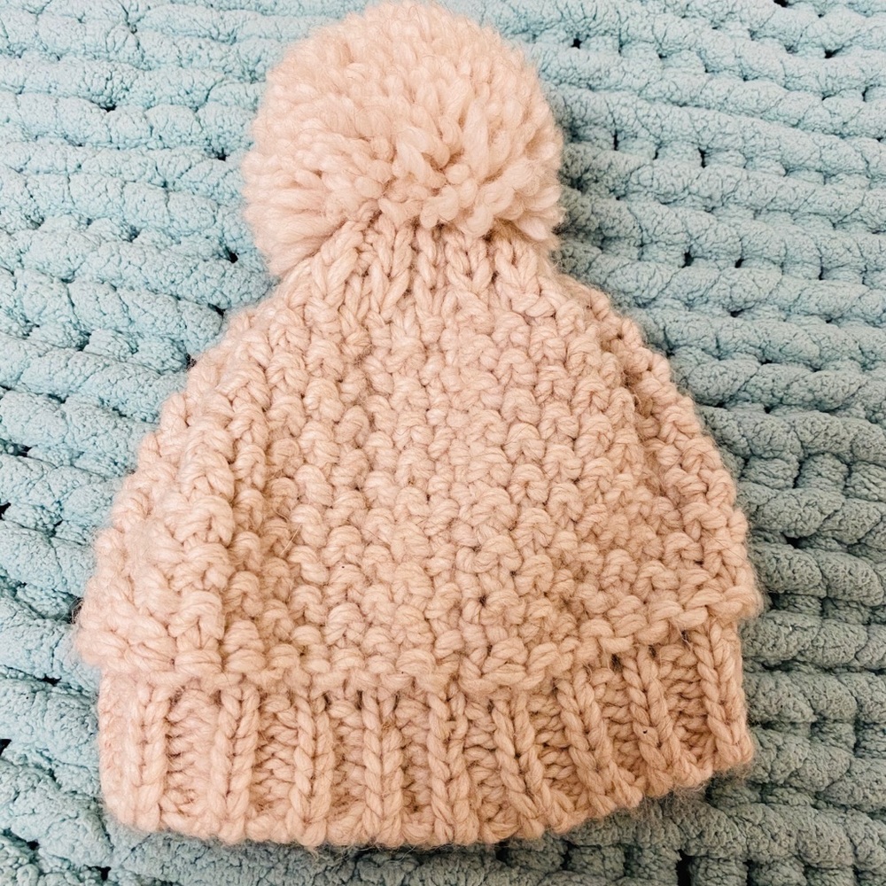 Raffaello Bettini knit cream beanie